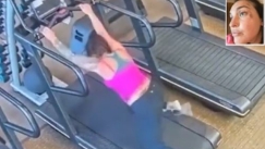 Η άσκηση στο διάδρομο του γυμναστηρίου δεν ήταν καλή ιδέα: Κατέληξε με εκδορές και χωρίς κολάν (vid)