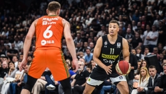 Ο Ντάντε Έξουμ από το Game 3 της Παρτίζαν με την Τσεντεβίτα.