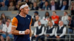 O Κάσπερ Ρουντ πανηγυρίζει