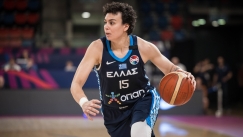 Η Σπανού με τη φανέλα της Εθνικής