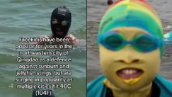 Facekinis: Για ποιο λόγο οι άνθρωποι στην Κίνα φοράνε περίεργες μάσκες την στιγμή που κολυμπάνε (vid)