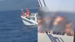 Βίντεο ντοκουμέντο από τη διάσωση ατόμων από ταχύπλοο που βυθιζόταν μεταξύ Πειραιά και Αίγινας (vid)