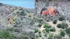 Η στιγμή της πτώσης του Canadair στην Κάρυστο (vid)