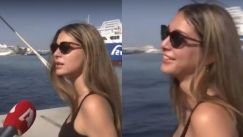 Κοπέλα στο λιμάνι του Πειραιά ενθουσιάστηκε με τις κάμερες: «Με παίρνουν τα κανάλια μαμά!» (vid)