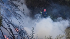 Φωτιά στην περιοχή του Αγίου Βασιλείου στο Ρέθυμνο: Μήνυμα από το 112 