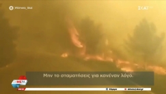 Συγκλονιστικό βίντεο με εθελοντές να περνούν μέσα από τις φλόγες στη Ρόδο: «Προχώρα Γιάννη καίγονται τα παράθυρα»