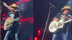 Η στιγμή που τραγουδιστής παθαίνει θερμοπληξία και φεύγει τρέχοντας από τη σκηνή (vid)