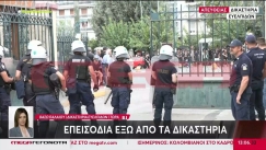 Ένταση έξω από την Ευελπίδων ανάμεσα σε οπαδούς της ΑΕΚ και ΜΑΤ (vid)