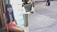  Η στιγμή που ο απαγωγέας κυκλοφορεί στο δρόμο με βαλίτσα στην οποία είναι μέσα μια 8χρονη (vid)