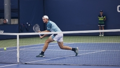 Ο Ντομινίκ Στρίκερ στον αγώνα του με τον Στέφανο Τσιτσιπά για τον 2ο γύρο του US Open.