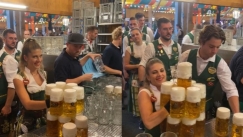Τρομερή σερβιτόρα στο Oktoberfest έγινε viral αφού κουβάλησε περισσότερες από δώδεκα μπύρες (vid)
