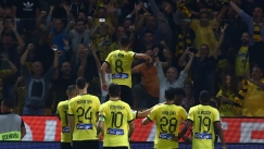 Ο Γκατσίνοβιτς πανηγυρίζει το γκολ στο 95' επί του Ατρομήτου