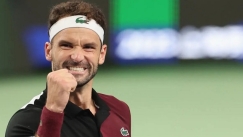 Ο Γκριγκόρ Ντιμιτρόφ πανηγυρίζει