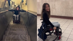 Μοναστηράκι: Viral έγινε η παραολυμπιονίκης που κατάφερε να κατέβει τις κυλιόμενες σκάλες στο μετρό με το αναπηρικό αμαξίδιο (vid)