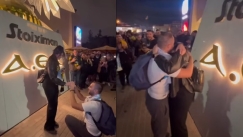 Οπαδός της Μαρσέιγ έκανε «ποδοσφαιρική» πρόταση γάμου σε Ελληνίδα έξω από την Opap Arena (vid)