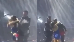 Θαυμάστρια του Ρουβά ανέβηκε στην πίστα και δεν «ξεκολλούσε» από πάνω του: Την πήγε ο ίδιος πίσω για να κατέβει (vid)