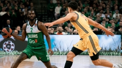 Φάση από τον αγώνα Ζαλγκίρις - Άλμπα.