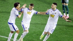 Ο Καρλίτος πανηγυρίζει το γκολ του επί του Παναθηναϊκού στη Λαμία