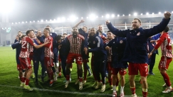 Πανηγυρισμοί παικτών Ολυμπιακού