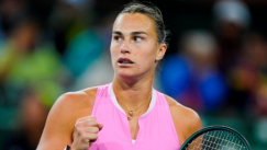 H Αρίνα Σαμπαλένκα πανηγυρίζει