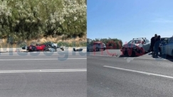 Σοβαρό τροχαίο στο Κορωπί: Στο νοσοκομείο οδηγός μηχανής 