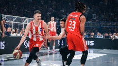 Φάση από τον αγώνα Παρτίζαν - Ερυθρός Αστέρας. 