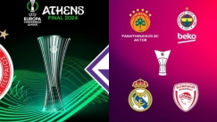 Τα λογότυπα του Conference League και του Final Four