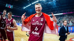 Ο Κρίσταπς Πορζίνγκις με τη φανέλα της Λετονίας