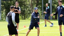 Ο Ματίας Αλμέιδα στην προπόνηση της ΑΕΚ