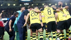 Η ομάδα της ΑΕΚ στην ομιλία του Αλμέιδα