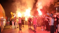 Η υποδοχή της αποστολής της ΑΕΚ στη Λιβαδειά