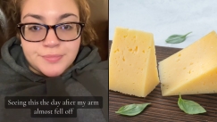 TikToker δείχνει έναν διαφορετικό τρόπο για να κόβετε το τυρί, αφού παραλίγο να... κόψει το δάχτυλό της (vid)