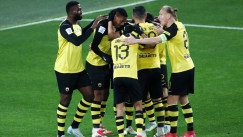 Οι παίκτες της ΑΕΚ πανηγυρίζουν