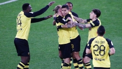 Οι παίκτες της ΑΕΚ πανηγυρίζουν