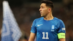 Ο Τάσος Μπακασέτας με την Εθνική Ελλάδας