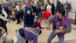 Από τα επεισόδια των φιλάθλων Νάγκετς - Λέικερς