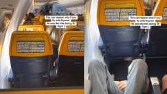 Η περίεργη πατέντα ενός TikToker για να κοιμηθείς άνετα σε μια πτήση (vid)