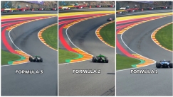 Η πραγματική σύγκριση ταχύτητας μονοθεσίων F1, F2 και F3 στην Eau Rouge (vid)