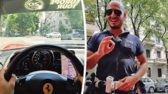Ferrari τρέλανε Ιταλούς αστυνομικούς: Τη σταμάτησαν για υπερβολική ταχύτητα, αλλά ήθελαν να δουν τη μηχανή της (vid)