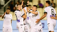 ΟΦΗ-ΠΑΟΚ 1-2: Οι παίκτες του ΠΑΟΚ πανηγυρίζουν το 0-1