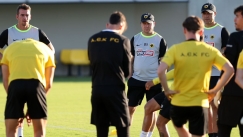 Ο Μάρκο Νίκολιτς στην προπόνηση της ΑΕΚ στα Σπάτα