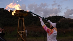  Η Ολυμπιακή Φλόγα έφθασε στα Καλάβρυτα την πρώτη ημέρα της Λαμπαδηδρομίας