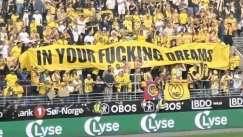 Πανό των οπαδών της Μπόντο Γκλιμτ