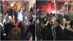 Απίθανο σκηνικό σε γάμο στο Περιστέρι: Παντρεύτηκαν και η Ρία Ελληνίδου είχε δίπλα στην εκκλησία συναυλία (vid)