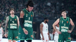 Oι παίκτες του Παναθηναϊκού απογοητευμένοι μετά την ήττα από την Αρμάνι