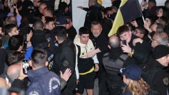 Η άφιξη της αποστολής της ΑΕΚ στις Σέρρες