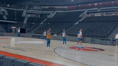 Το Gazzetta στην προπόνηση της Βαλένθια ενόψει του Game 2 με τον Παναθηναϊκό