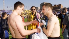 Ο Ντέμης Νικολαΐδης στο φιλικό της ΑΕΚ με την Παρτίζαν στο Βελιγράδι