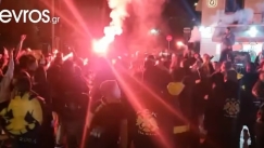 Ενωσίτικο πάρτι στη βροχή στην Αλεξανδρούπολη για τους πρωταθλητές