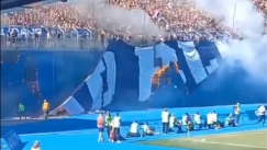 Το «τερμάτισαν» στην Κροατία: Οπαδοί της Χάιντουκ μεταμφιέστηκαν σε... σεκιούριτι και έβαλαν φωτιά στο πανό της Ντιναμό
